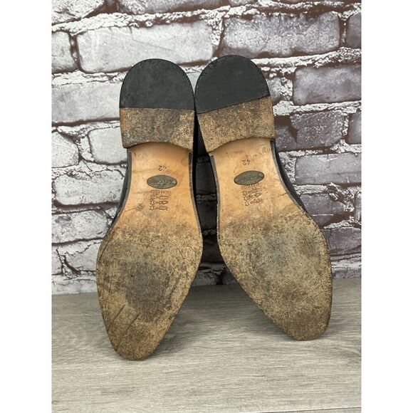 F. Crunell Vero Cuoio Black Leather Cap Toe Designer Dress Shoes Men 42EU/9M US - Picture 12 of 16